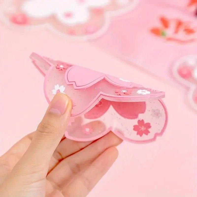 4-Piece Cherry Blossom Coasters, Tableware, Heat-Resistant, Anti-Scald, Spring-Themed, Hangable, Non-Slip, Desk & Office Decor, Various Sizes, Coaster Set, Coasters For Drinks