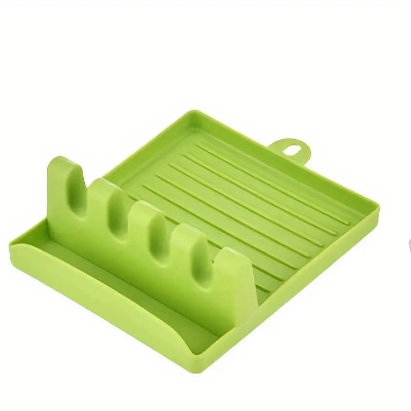 Silicone Spoon Rest, 1 Count Kitchen Utensil Spatula Holder, Kitchen Storage & Organization, Kitchen Accessories, Kitchenware