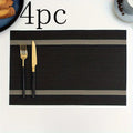 4pc Heat Resistant Non-Slip Washable Placemats, Household Placemat, PVC Insulation Mats, Plastic Placemats, Durable Tableware Protection, Ideal for Dining, Kitchen & Home Use