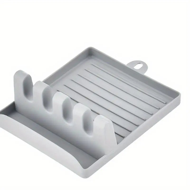 Silicone Spoon Rest, 1 Count Kitchen Utensil Spatula Holder, Kitchen Storage & Organization, Kitchen Accessories, Kitchenware