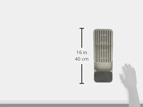 DrawerStore Knife Organizer, holds up to 9 knives, Kitchen Organization & Drawer Storage – Compact, Grey Kitchen Knives Plastic