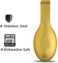 Gold Spoon Rest for Kitchen Counter, Stainless Steel Spoon Holder for Stove Top, Spatula Ladle Spoon Utensils Holder, Gold Kitchen Accessories, Gold Cooking Utensiles,Christmas Gift
