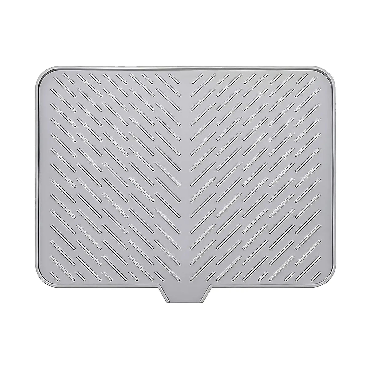 Large Rectangle Heat-Resistant Silicone Dish Drying Mat - Built-in Drainage Hole, Kitchen Countertop Accessory, Easy-to-Clean Tableware Coaster for New Year, Valentine's Day