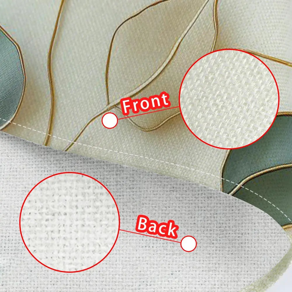 5-Piece Set Handwoven Dining Mats, Leaf Print Rectangular Table Placemats, Aesthetic Home Decor for Dining Room, Boho Placemats Set
