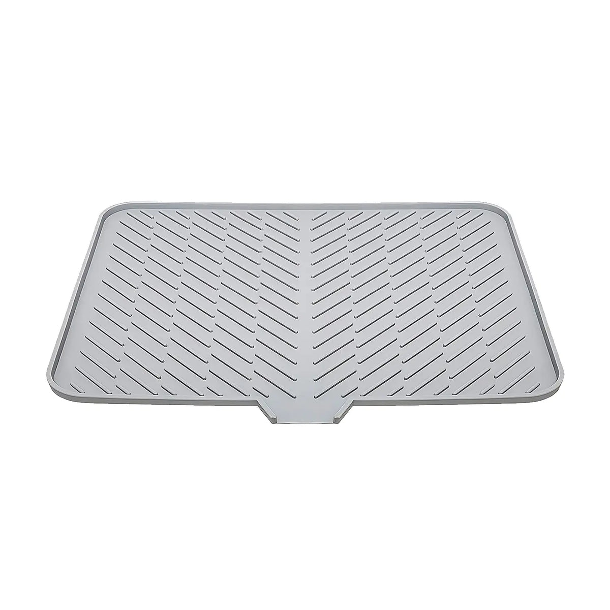Large Rectangle Heat-Resistant Silicone Dish Drying Mat - Built-in Drainage Hole, Kitchen Countertop Accessory, Easy-to-Clean Tableware Coaster for New Year, Valentine's Day