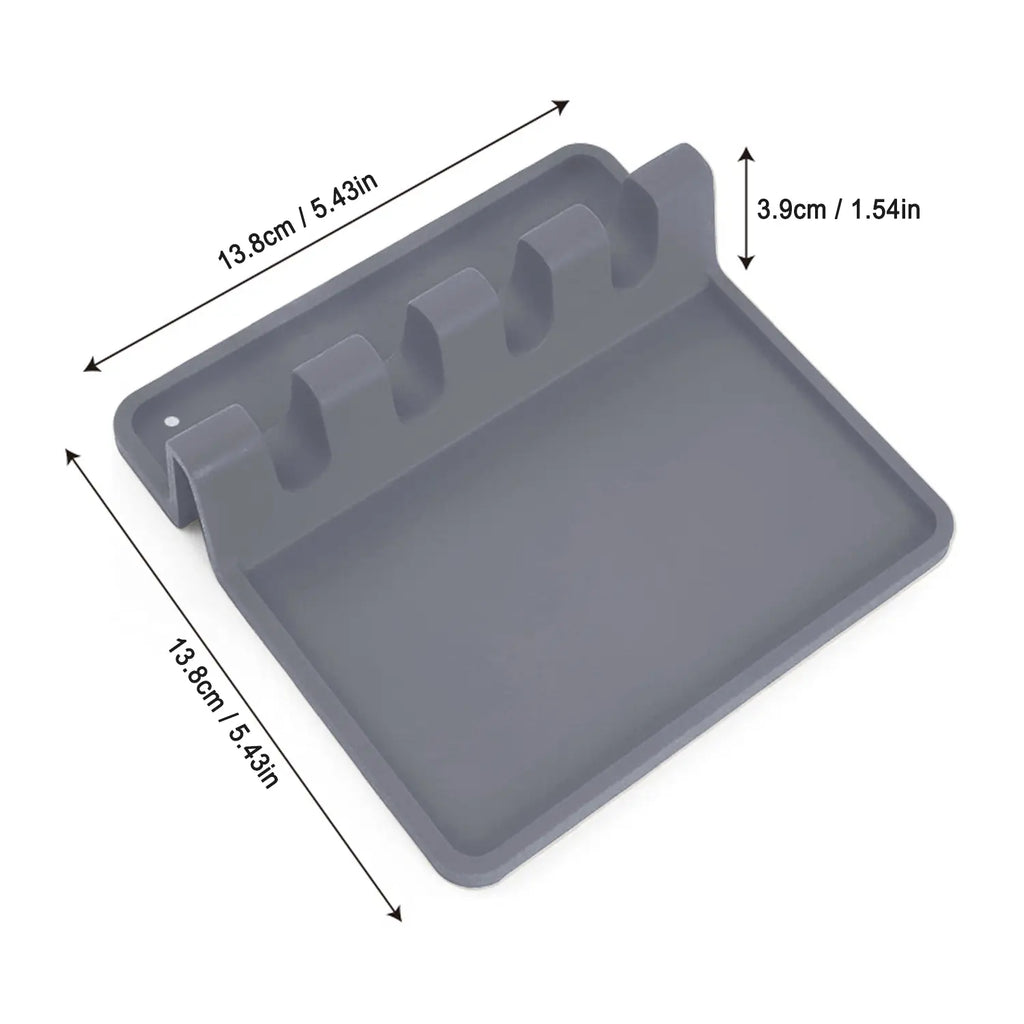 Silicone Kitchen Utensil Holder with Draining Tray, Heat Resistant, BPA-Free, Ideal for Spatulas, Tongs, Long BBQ Tools, Kitchenware