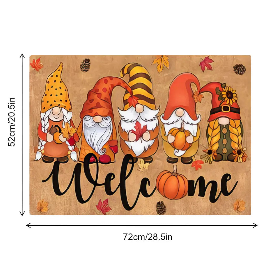 Soft Electric Stove Cover Cook Top Panel Protector Pad, Thanksgiving Theme Maple Leaf Goblin Pumpkin Design, Scratch Resistant, Easy Clean, Multi-Purpose Kitchen Mat, Home Fall Autumn Thanksgiving Decor, Universal Fit