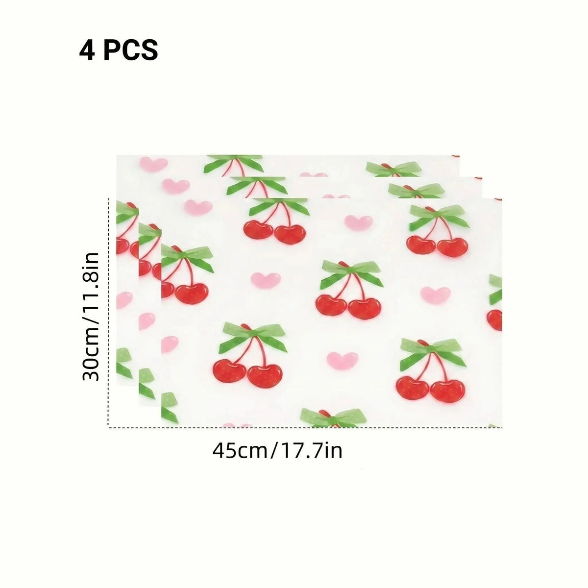 4pcs/8pcs Waterproof Refrigerator Pads, Cherry Pattern, Moisture Resistant, Non Slip, Washable, Reusable, Eva Material, Kitchen Decor