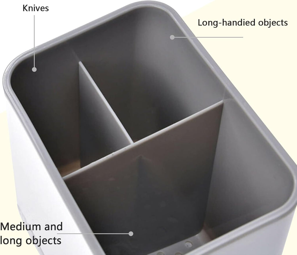 Utensil Holder Cutlery Drainer Sink Caddy, Chopsticks Holder, Grey