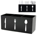 Silverware Holder for Party,Spoon and Fork Organizer(Black)