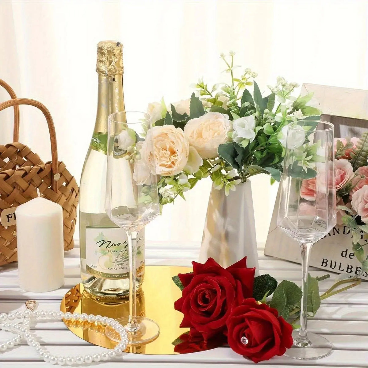 6pcs, 25cm circular acrylic mirror table mat, circular mirror base, suitable for desktop center decoration, DIY home decoration, wedding table decoration, party candle decoration, mirror table decoration, party decoration, Coasters