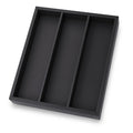 Fibogollo Bamboo Silverware Organizer with 3 Slots for Kitchen(Natural)