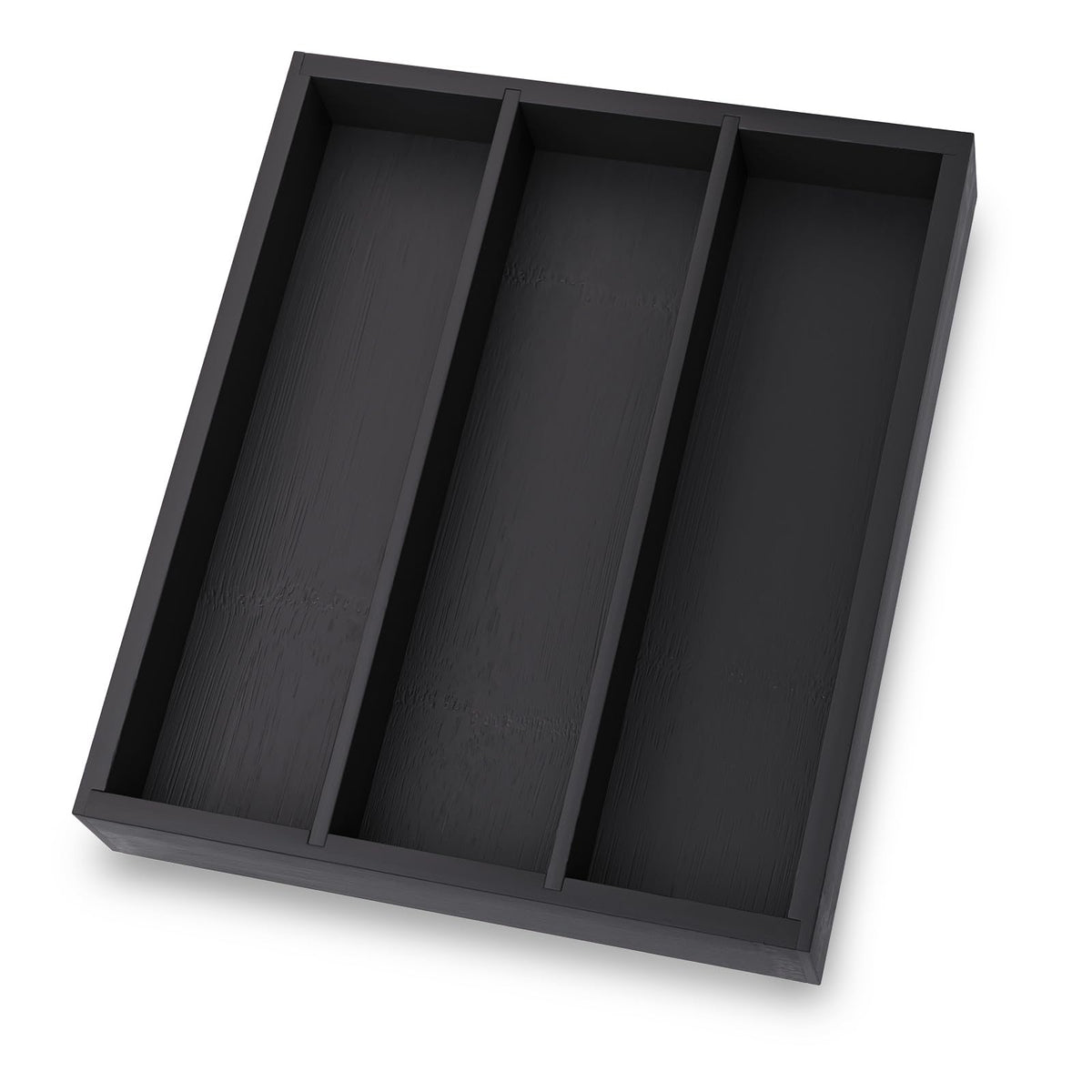 Fibogollo Bamboo Silverware Organizer with 3 Slots for Kitchen(Natural)