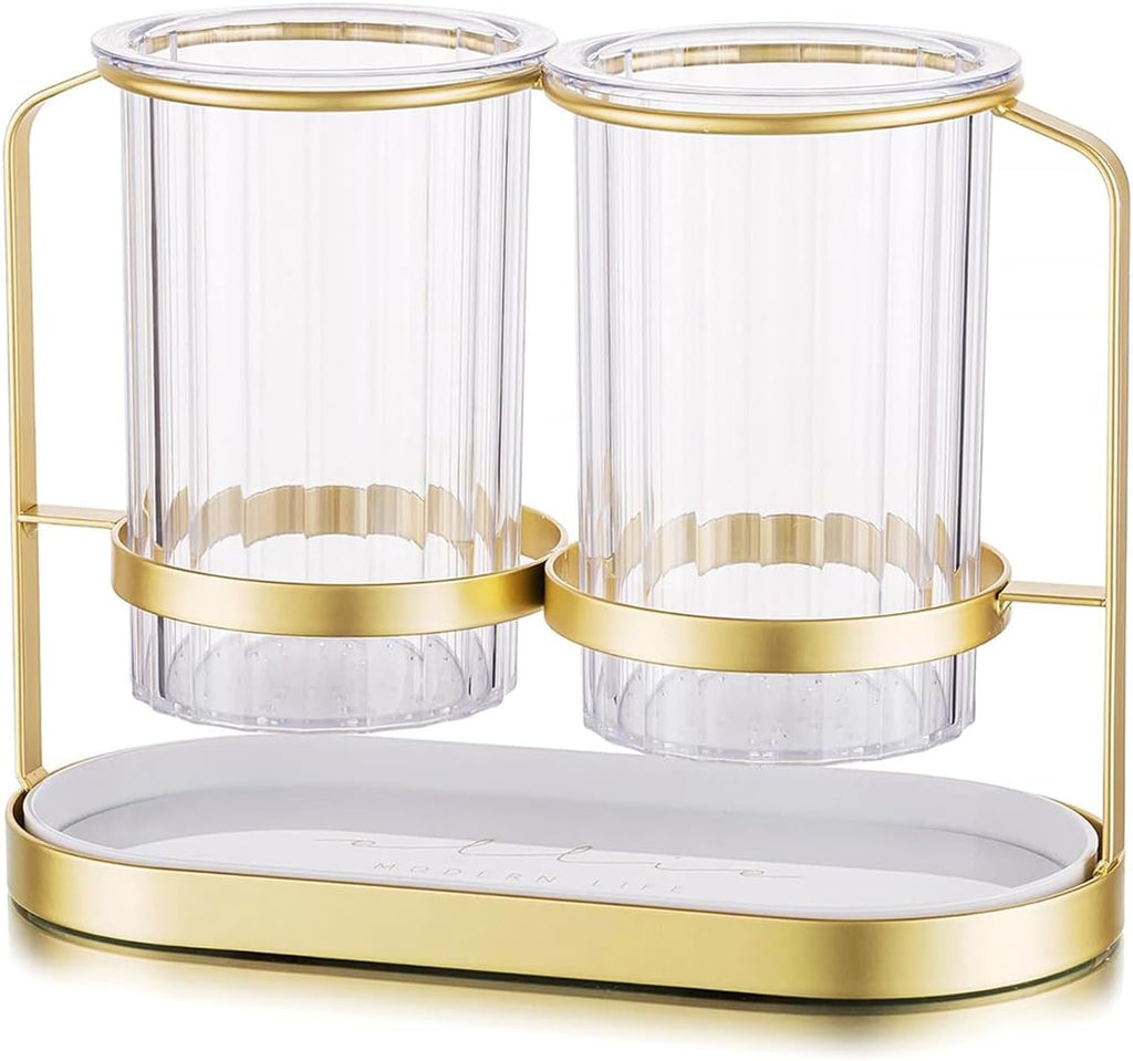 Silverware Holder Utensil Caddy with Metal Frame for Party