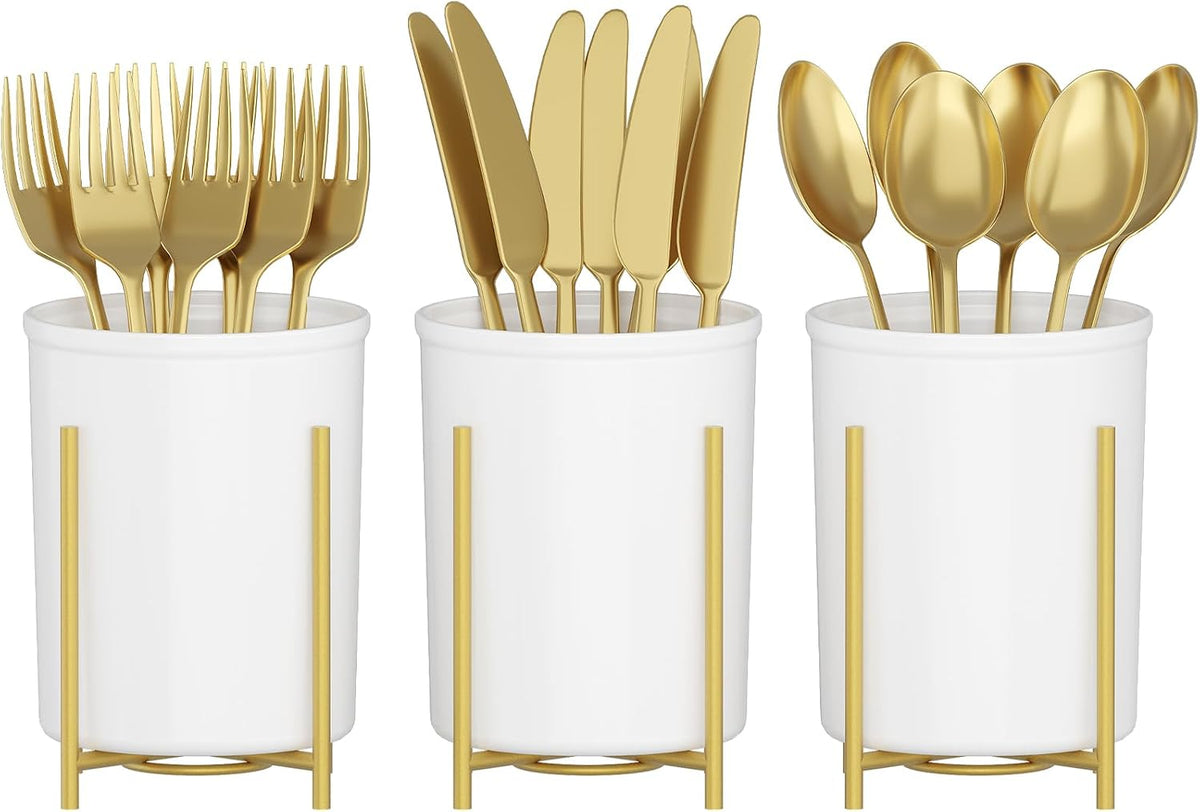 Lifewit Plastic Silverware Holder for Kitchen Countertop