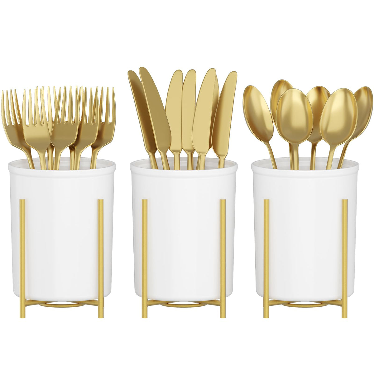 Lifewit Plastic Silverware Holder for Kitchen Countertop