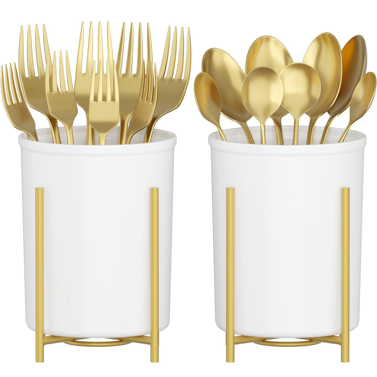 Lifewit Plastic Silverware Holder for Kitchen Countertop