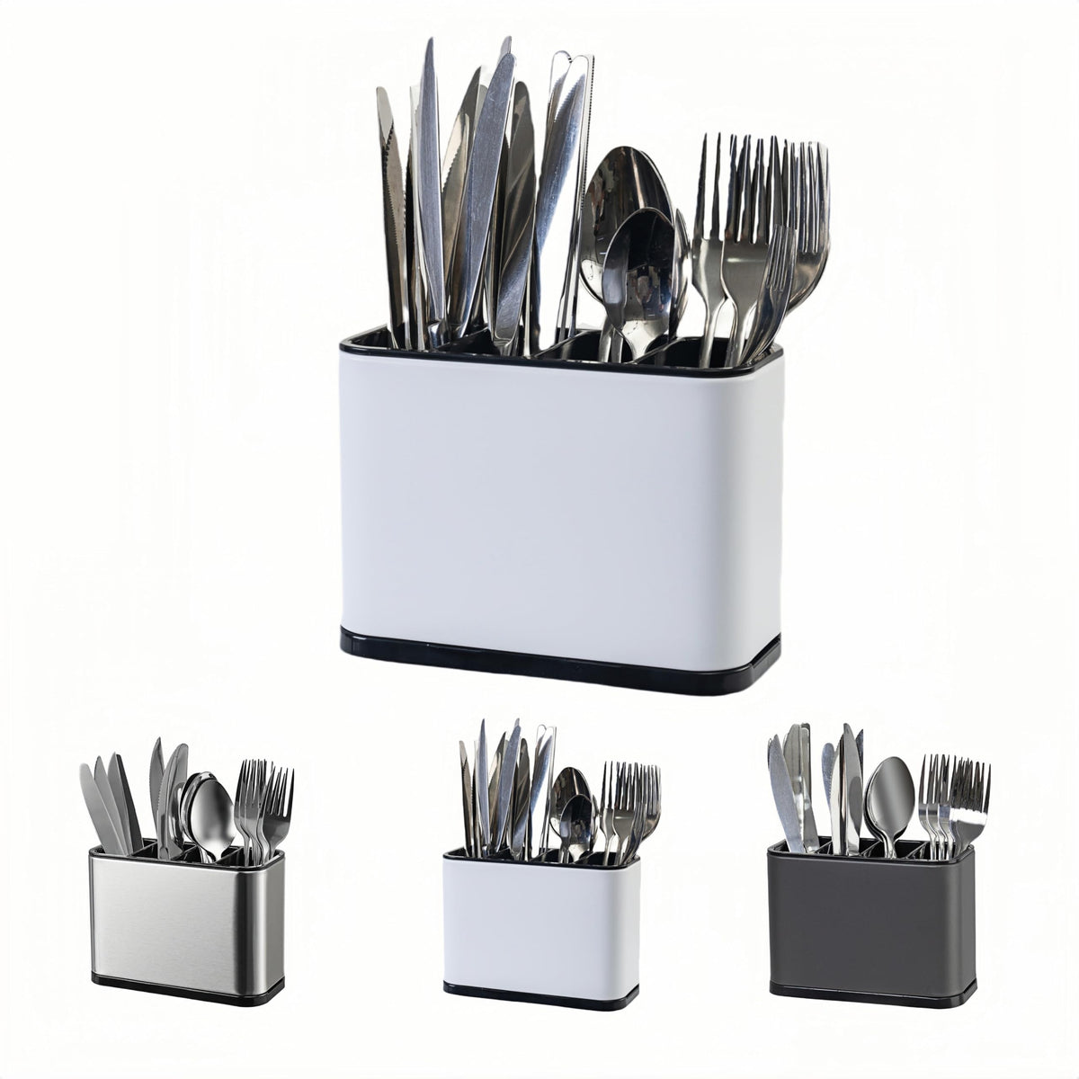 LIBODOUR Utensil Holder,Kitchen Silverware Holder for Countertop