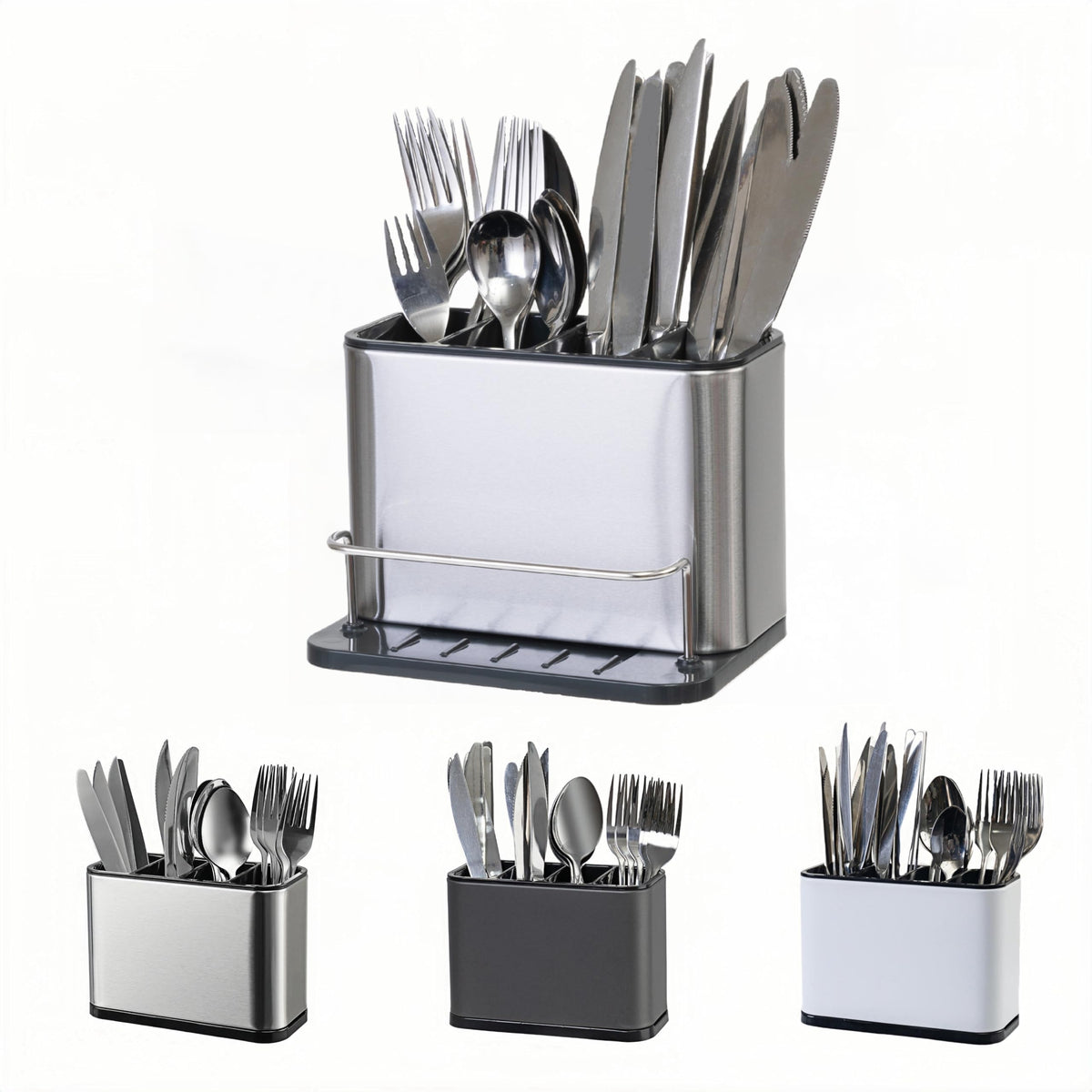 LIBODOUR Utensil Holder,Kitchen Silverware Holder for Countertop