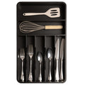 KitchenEdge Silverware & Utensil Organizer, Fixed 10.5 in, Acacia