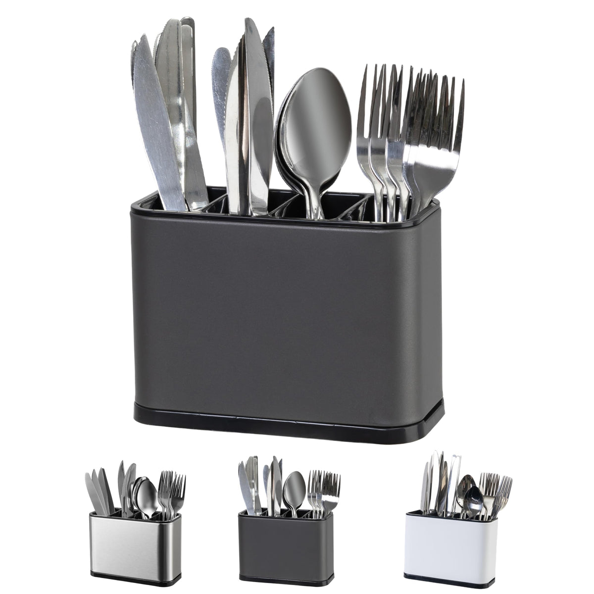 LIBODOUR Utensil Holder,Kitchen Silverware Holder for Countertop