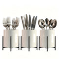 Silverware Holder,Kitchen Utensil Holder,Flatware Organizers With Metal Frame, Mesh Flatware Holder Organizer Perfect for Home, Kitchen, Countertop, Party, Camping, Outdoor and Restaurant