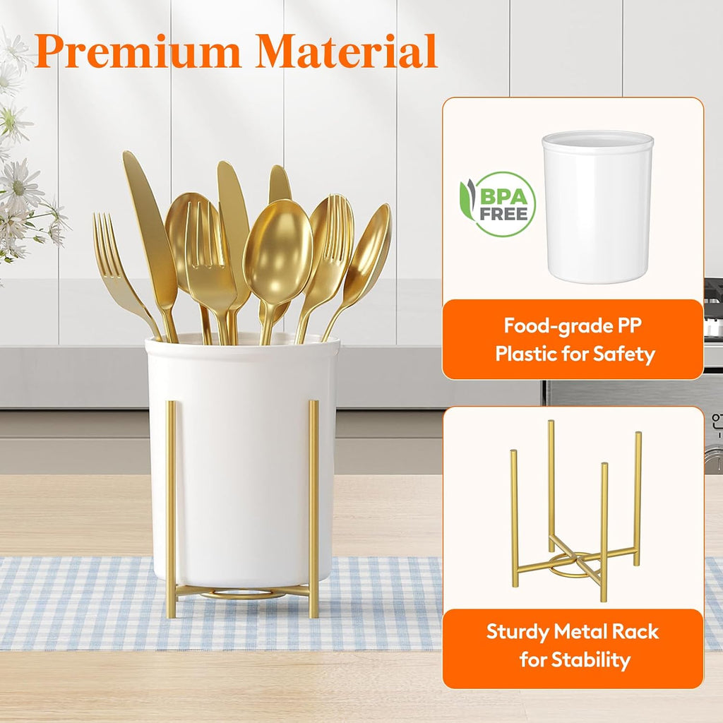 Lifewit Plastic Silverware Holder for Kitchen Countertop