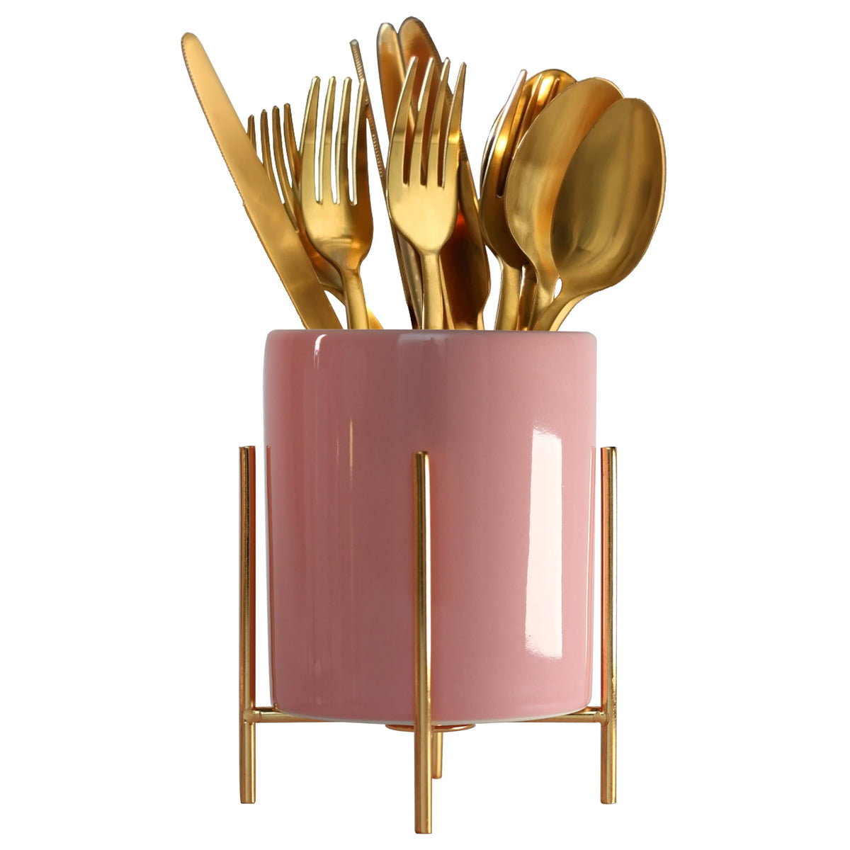 Silverware Holder,Kitchen Utensil Holder,Flatware Organizers With Metal Frame, Mesh Flatware Holder Organizer Perfect for Home, Kitchen, Countertop, Party, Camping, Outdoor and Restaurant
