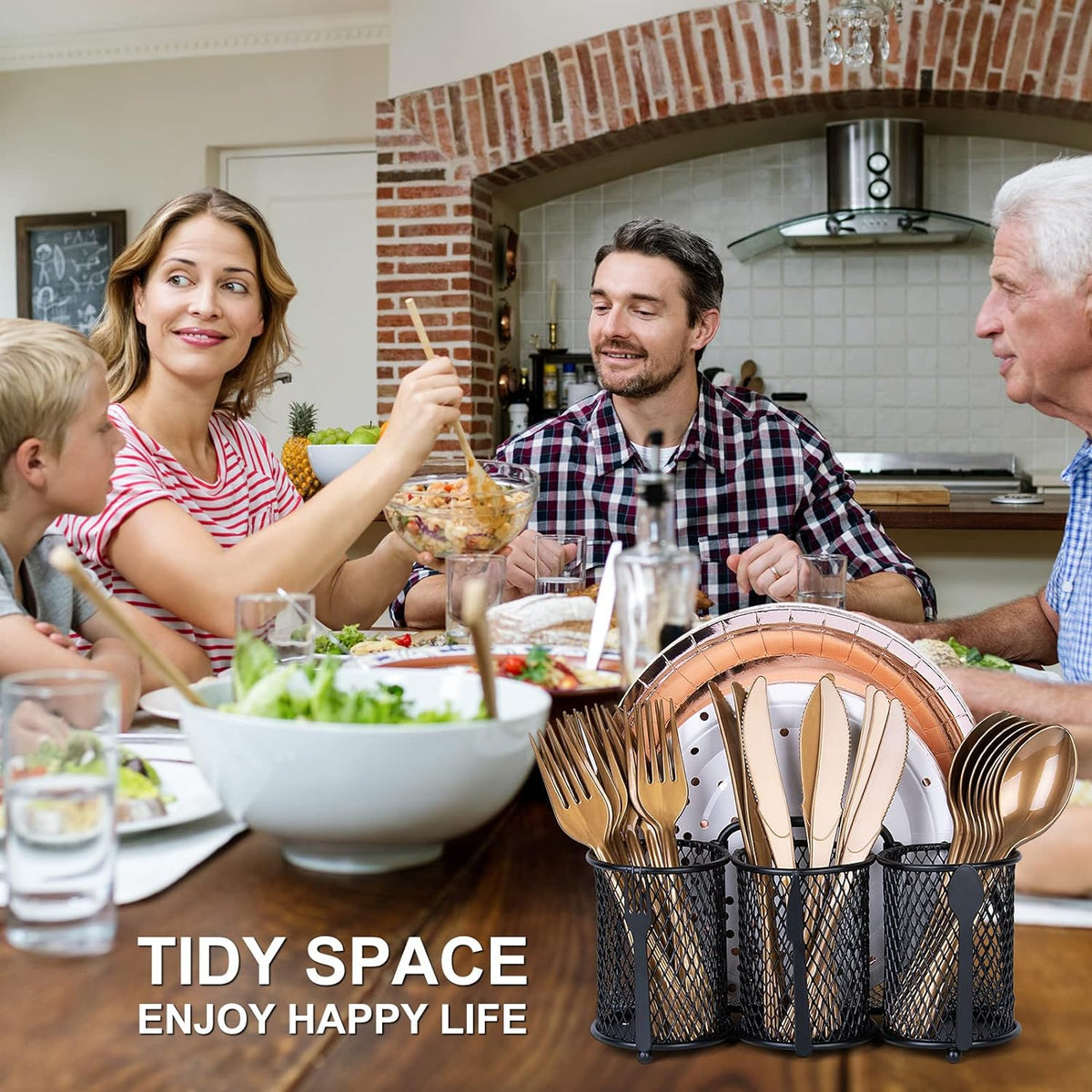 DTICON Utensil Organizer Silverware Caddy Utensil Holder for Party