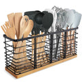 Suli Extra Large Kitchen Utensil Holder Countertop with Removable Divider