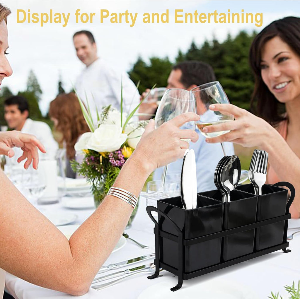 ECOIOU Cutlery Holder with Drain Holes, Dishwasher Safe