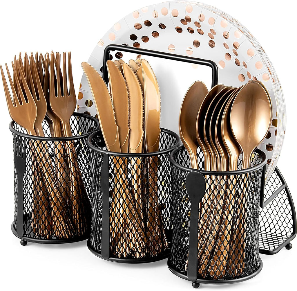 DTICON Utensil Organizer Silverware Caddy Utensil Holder for Party