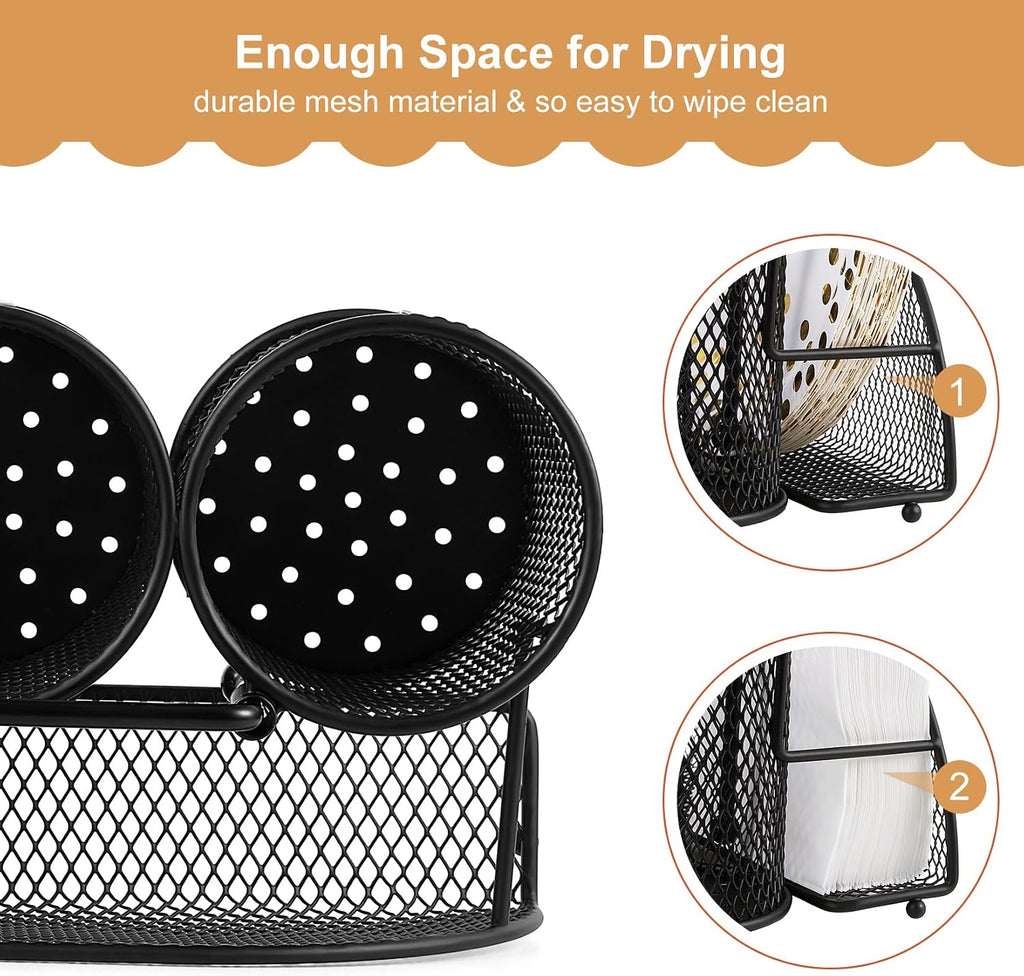 DTICON Utensil Organizer Silverware Caddy Utensil Holder for Party