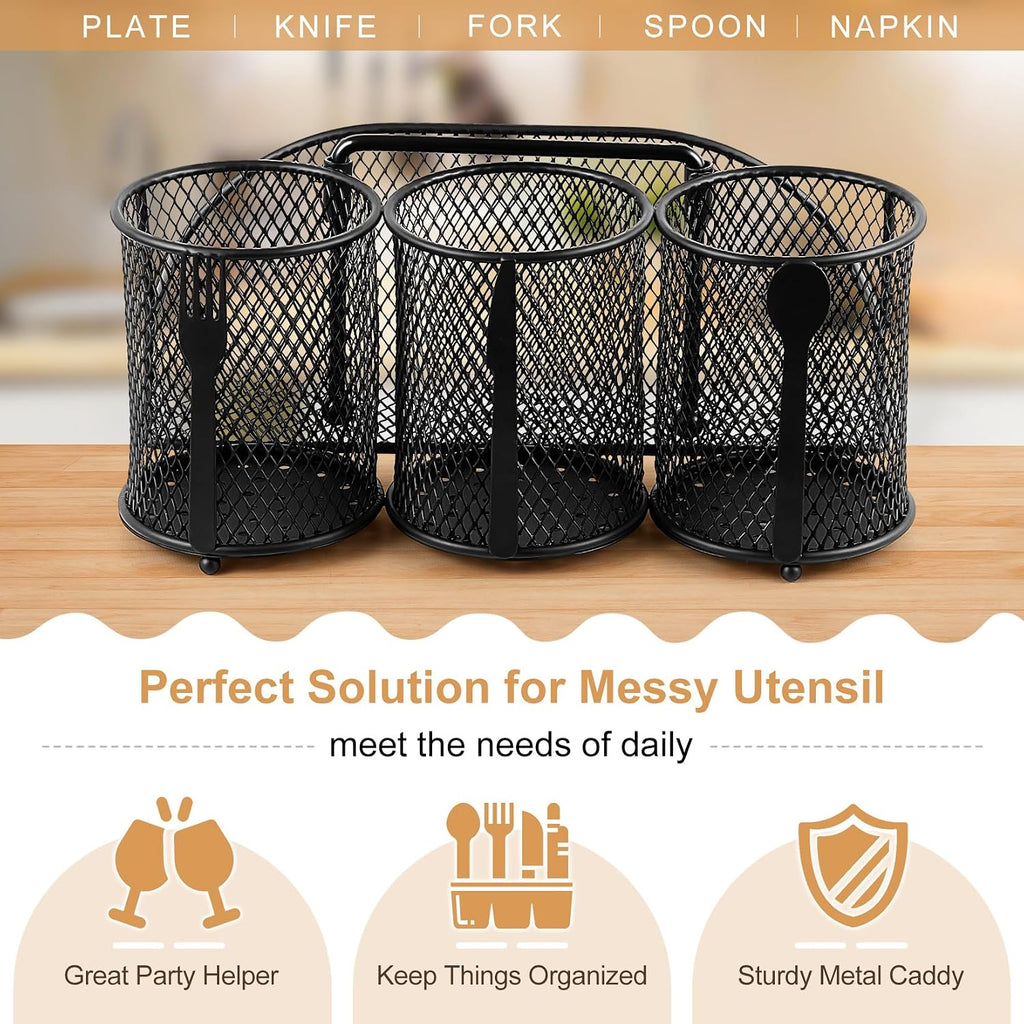 DTICON Utensil Organizer Silverware Caddy Utensil Holder for Party
