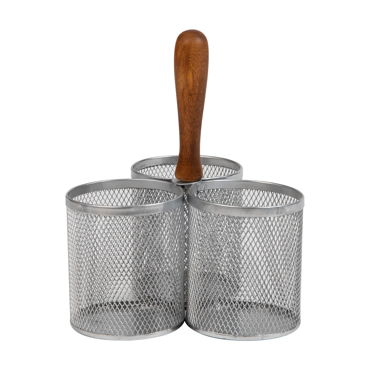 Mind Reader Utensil Holder, Silverware Organizer, Caddy, Cutlery Holder, Kitchen, Metal Mesh, 7.5"L x 7.5"W x 9.75"H, Black