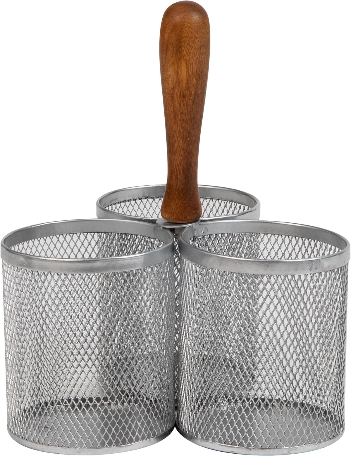 Mind Reader Utensil Holder, Silverware Organizer, Caddy, Cutlery Holder, Kitchen, Metal Mesh, 7.5"L x 7.5"W x 9.75"H, Black