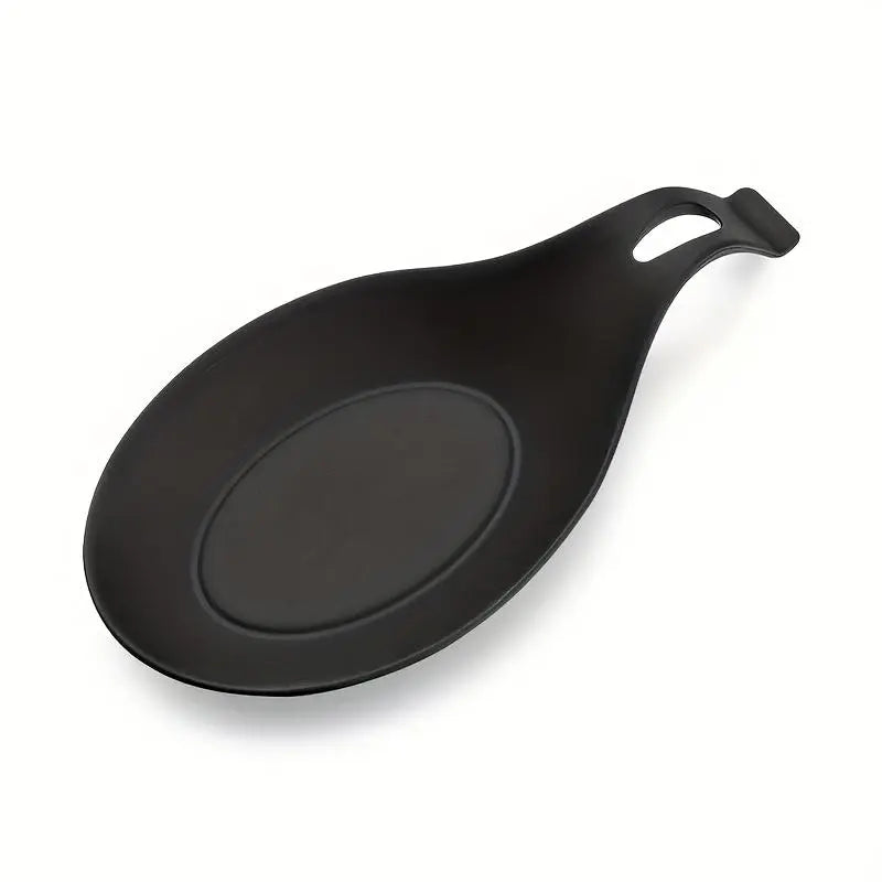 1pc Silicone Spoon Rest, Kitchen Utensil Holder, High-Quality Plastic Countertop Stand, Stovetop Spoon Pad, No Power Required, Suitable for Stovetop and Kitchen Counter Use, Ideal Kitchen Gadget