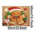 Gingerbread for Man Theme Pattern Dish Drying Mat, Heat Insulation, Practical, Easy to Dry, Wipe Clean, for Coffee Machine, Washing Machine, Home Use Coasters Tableware christmas home decor