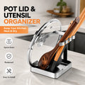SOLEADER Food-Grade Stainless Steel Vertical Cutlery & Tableware Spoon Rack - Heavy-Duty Cooking Organizer with Weighted U-Shaped Bar, Drip Tray, Smooth Edges & Handle, Space-Saving Versatile Kitchen Accessory