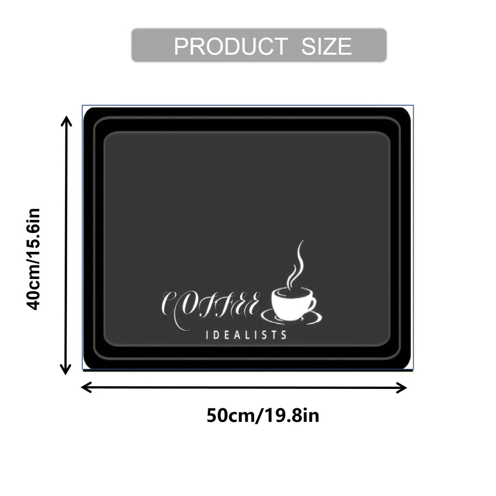 Coffee Theme Kitchen Mat, 1 Count Non-slip Kitchen Placemat, Kitchen Decorative Placemat, Absorbent Coffee Machine Mat, Kitchen Decor Accessories, Housewarming Gift, Household Placemat