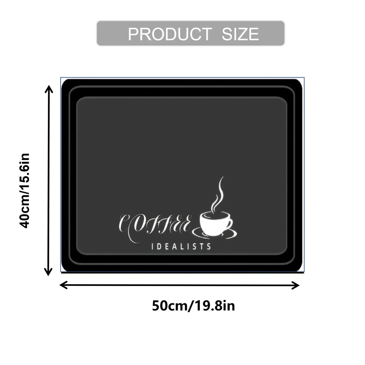 Coffee Theme Kitchen Mat, 1 Count Non-slip Kitchen Placemat, Kitchen Decorative Placemat, Absorbent Coffee Machine Mat, Kitchen Decor Accessories, Housewarming Gift, Household Placemat