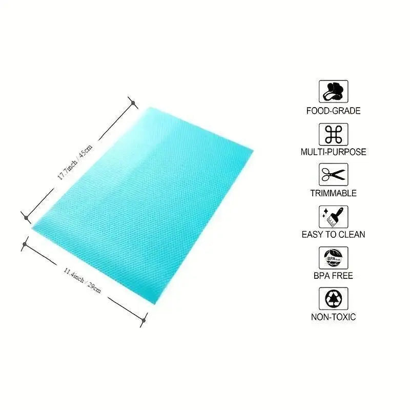 Waterproof Oilproof Fridge Mat Multi-Purpose Kitchen Liner for Freezer Drawer Cup Coaster