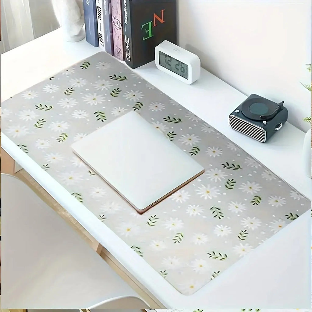 4pcs/8pcs Waterproof Refrigerator Pads, Small Daisy Green Grass Pattern, Decorative, Moisture Resistant, Non Slip, Washable, Reusable, Eva Material