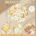50 Pcs Golden Placemats,13 Inch Round Golden Foil Mesh Pressed Table,Disposable Golden Placemats Set,for Home Decoration,Birthday Party, Wedding, Polyester, Weddings
