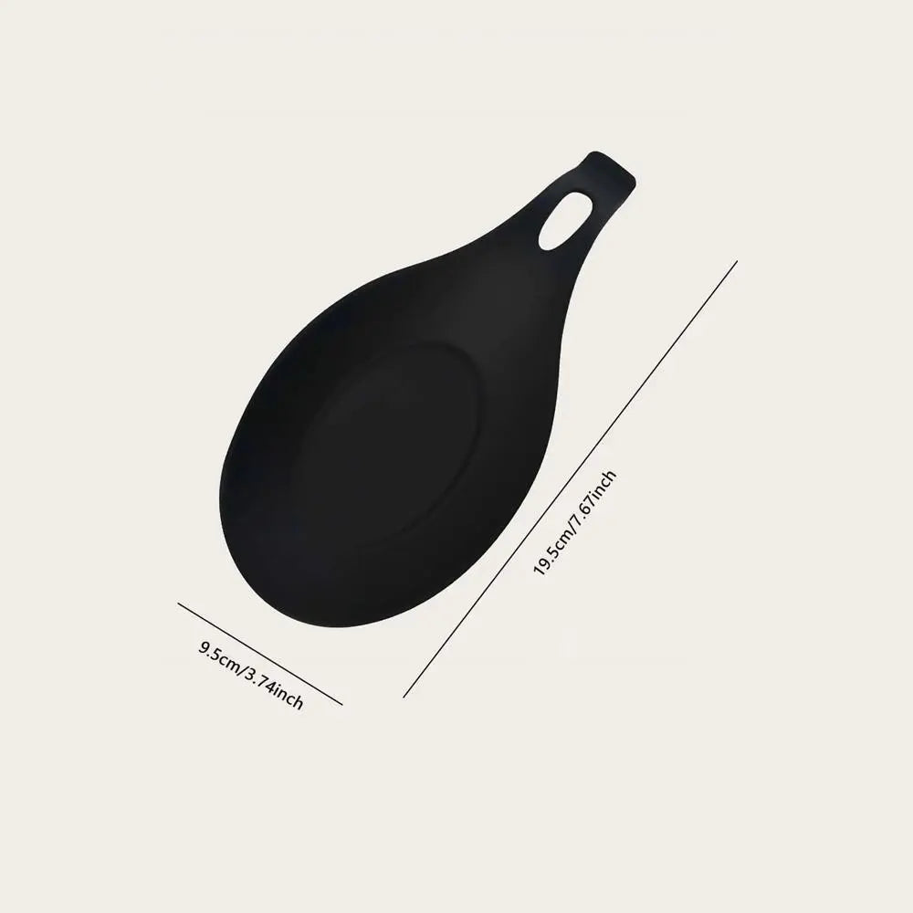Silicone Heat Resistant Spoon Rest, 1 Count Kitchen Utensil Holder for Cooking, Cutlery & Tableware Rest Tool, Kitchen Accessories