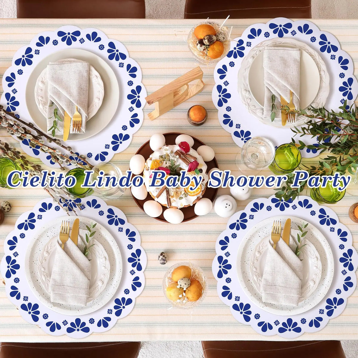 Mexican Paper Placemats 32/50 Pcs Cielito Lindo Disposable Round Table Mats 13 Inch Lightweight Doilies for Cinco de Mayo Taco Tuesday Fiesta Baby Shower Birthday Bridal Shower