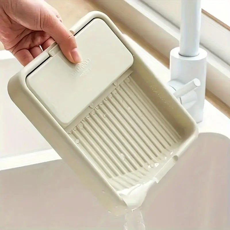 1pc Folding Kitchen Lid Rack, Multi-Purpose Spoon and Spatula Holder, Essential Kitchen Storage Solution for Organizing Cookware