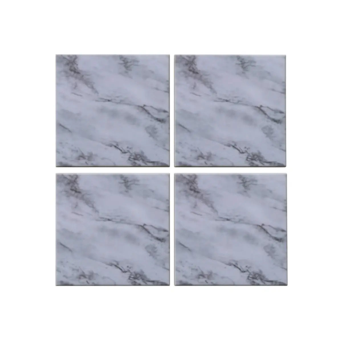 McGowan TT00090 Tempered Glass Tuftop Marble Design Coasters, Set of 4, Tableware, No Assembly Required, Heat Resistant