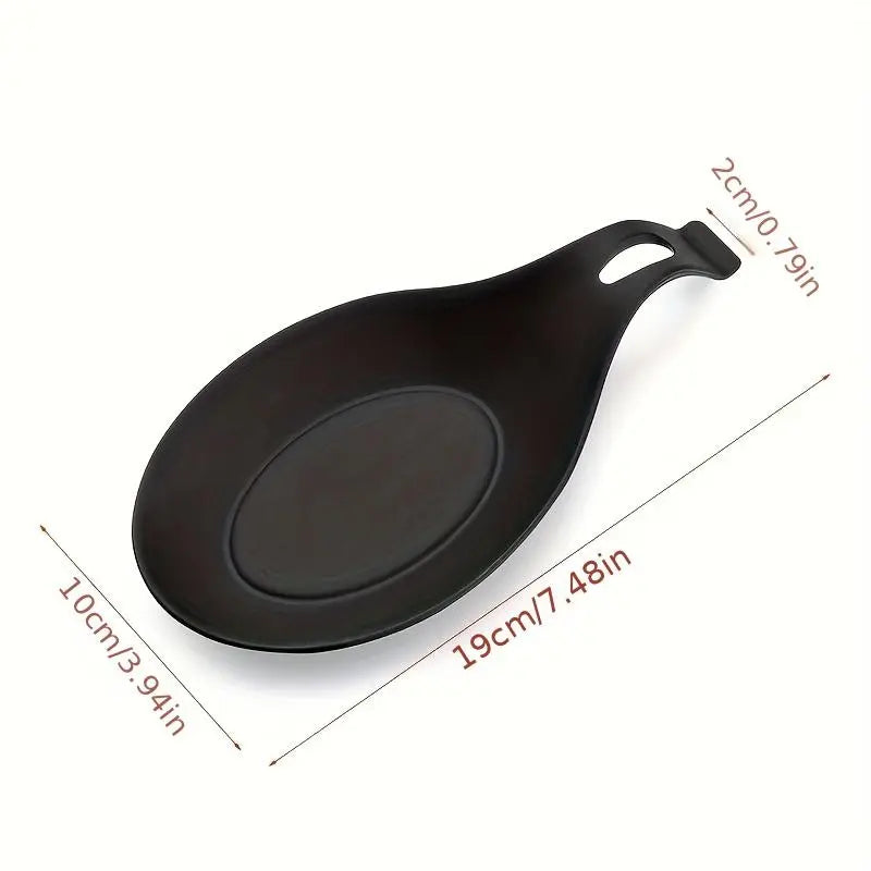 1pc Silicone Spoon Rest, Kitchen Utensil Holder, High-Quality Plastic Countertop Stand, Stovetop Spoon Pad, No Power Required, Suitable for Stovetop and Kitchen Counter Use, Ideal Kitchen Gadget