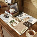 Coffee Theme Pattern Kitchen Countertop Mat, 1 Count Non-slip Coffee Machine Mat, Coffee Table Mat, Kitchen Accessories, Household Kitchen Decor Supplies